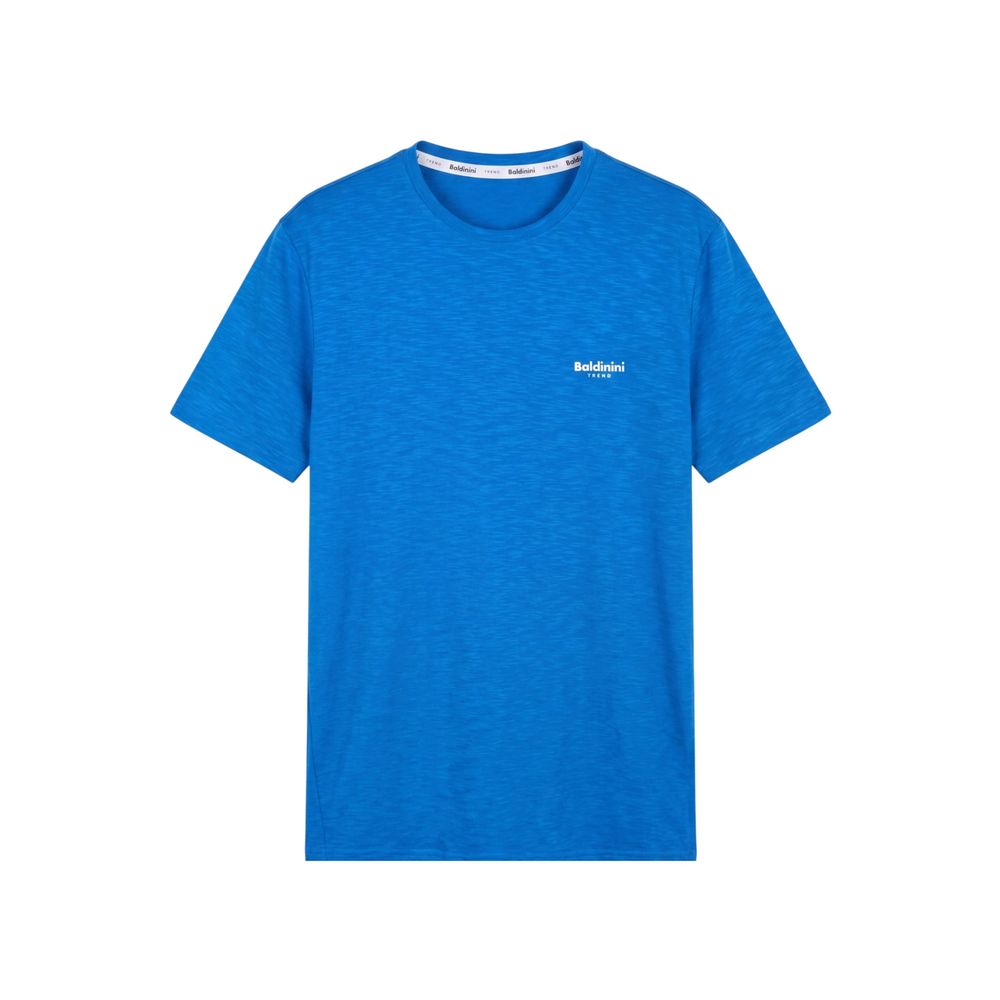 Baldinini Trend Hellblaues Baumwoll-T-Shirt für Herren