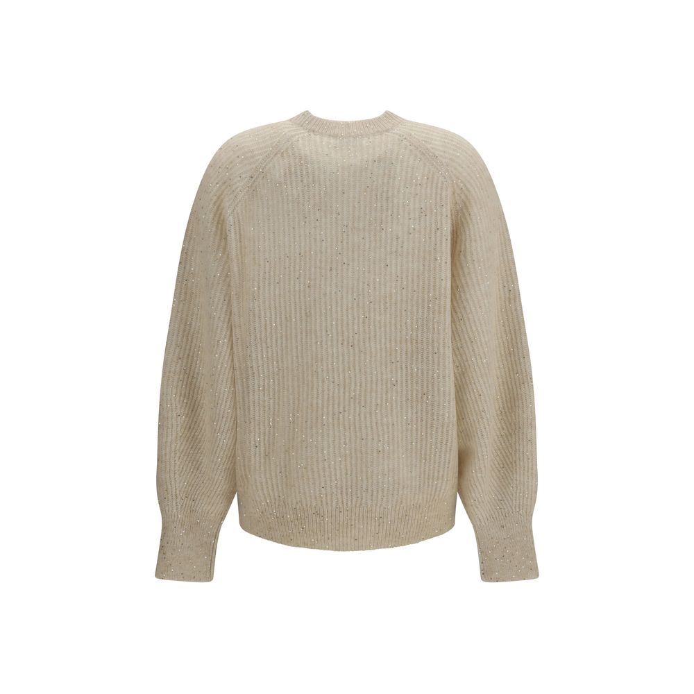 Brunello Cucinelli Beiger Mohair-Pullover