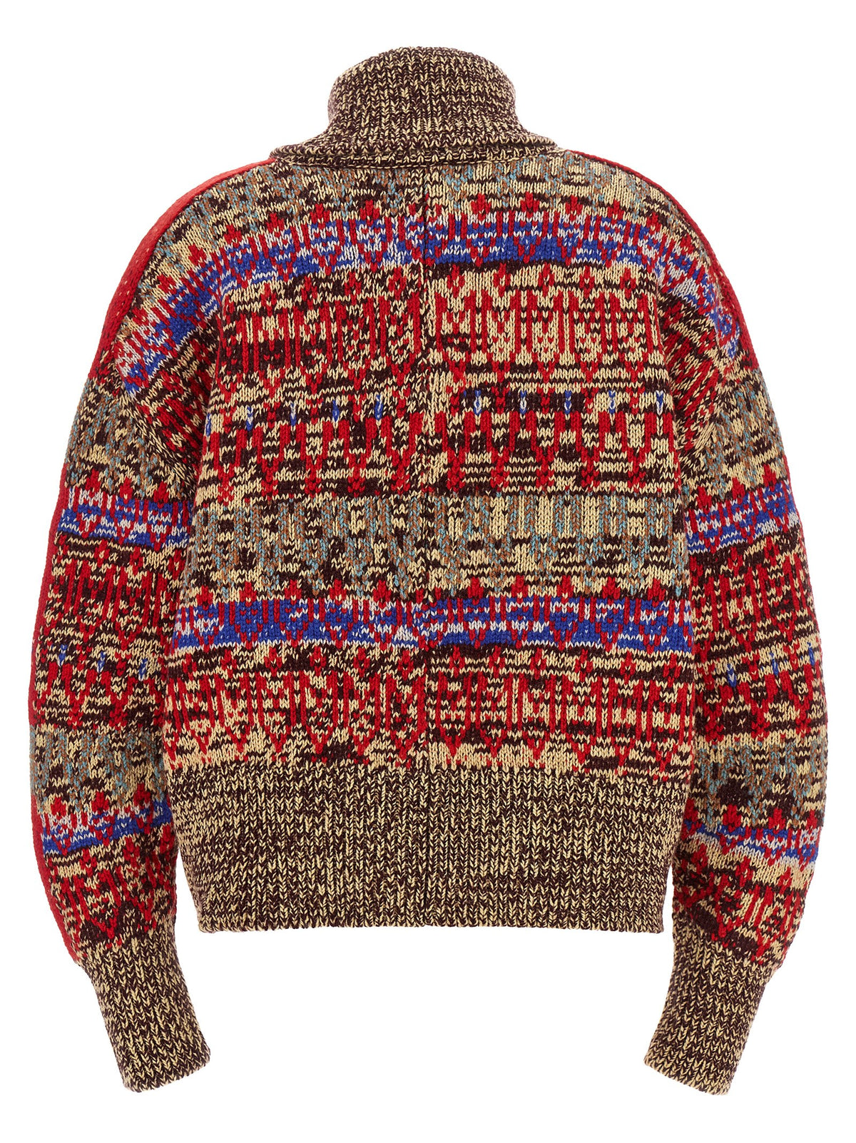 Dries Van Noten Mehrfarbige Wollstrickjacke