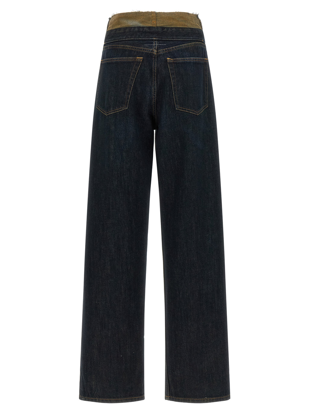 MM6 Maison Margiela Blaue High-Waist Jeans aus Baumwolle