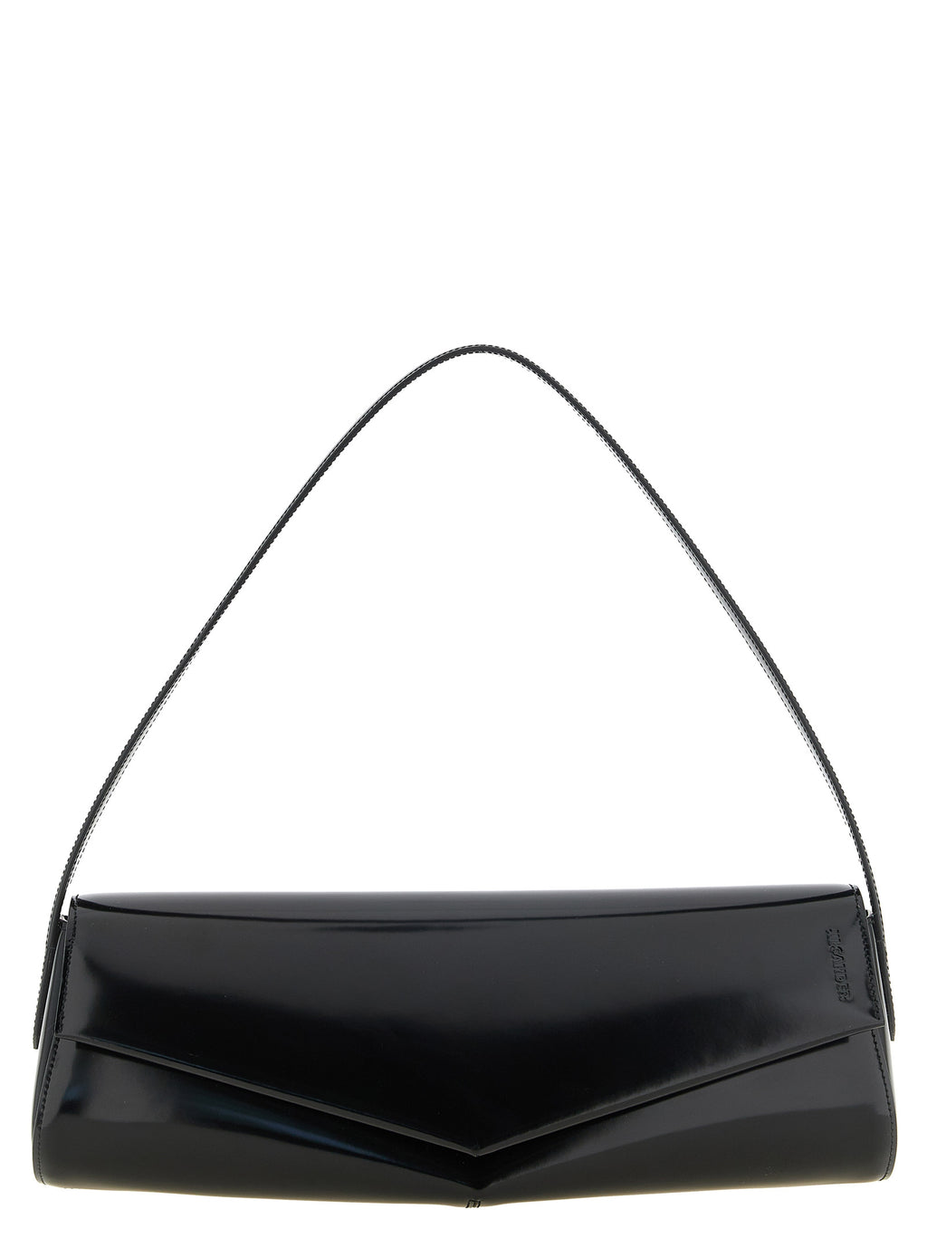 Jil Sander Schwarze Kalbsleder-Schultertasche