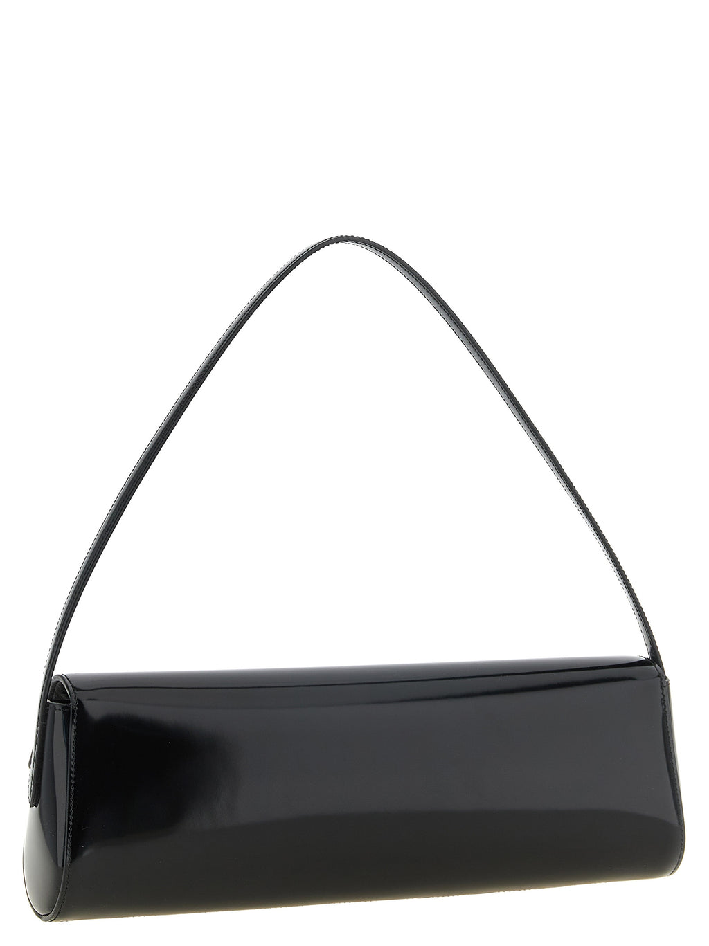 Jil Sander Schwarze Kalbsleder-Schultertasche
