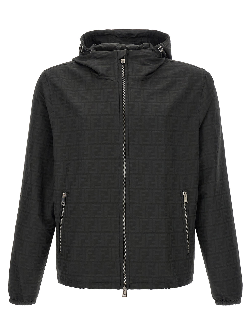 Fendi Schwarze Shell-Jacke aus Polyester