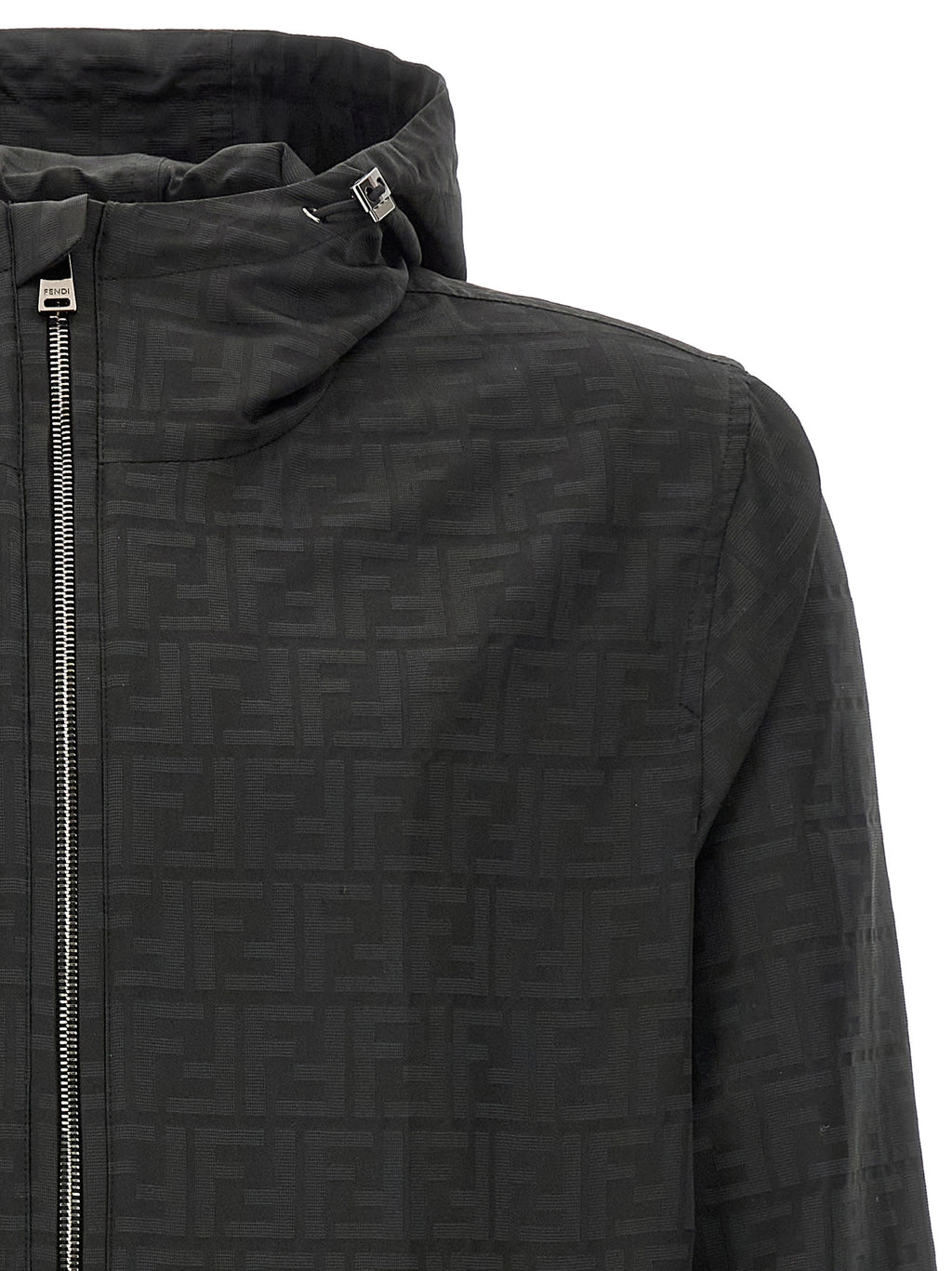 Fendi Schwarze Shell-Jacke aus Polyester