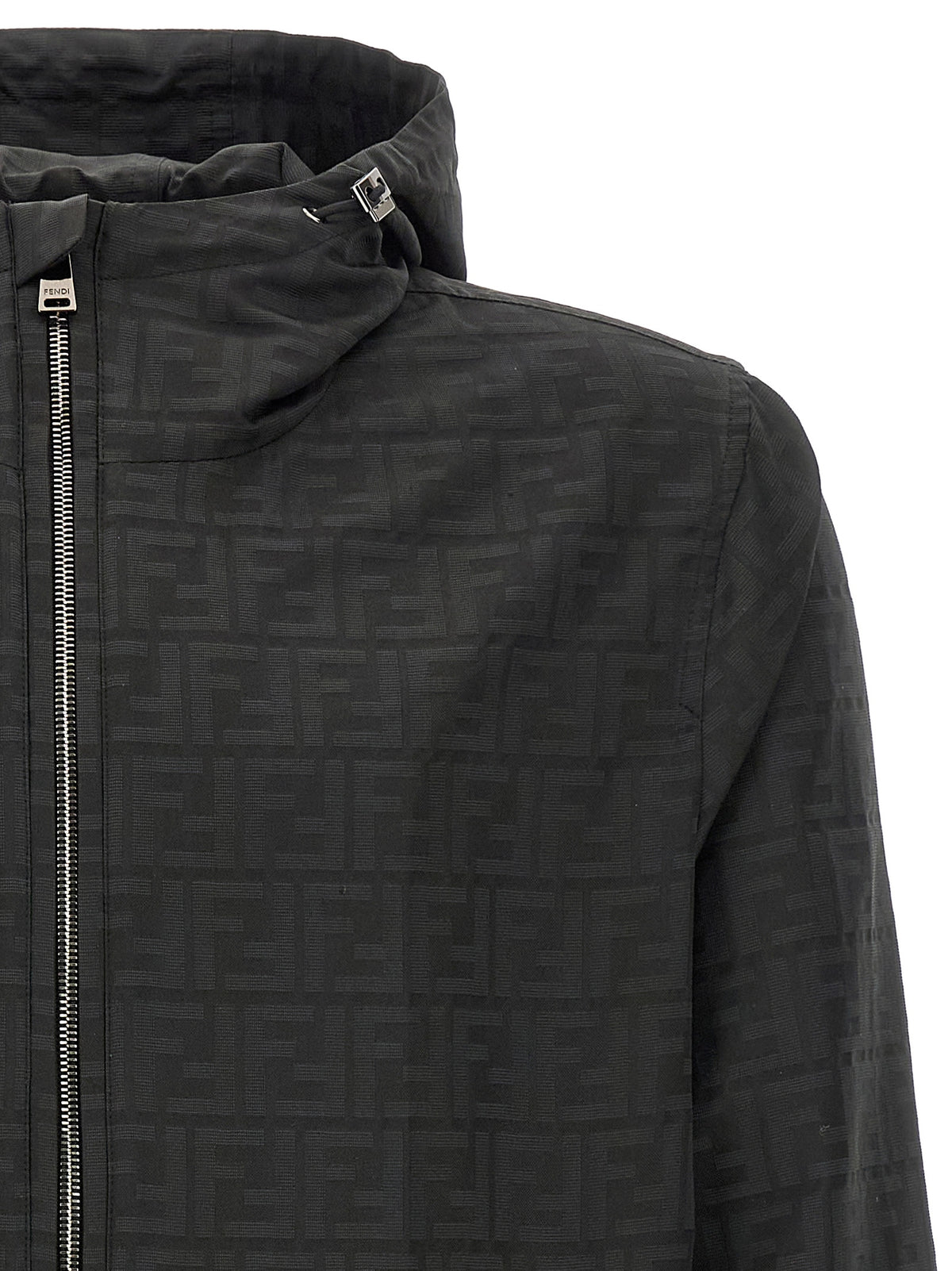 Fendi Schwarze Shell-Jacke aus Polyester