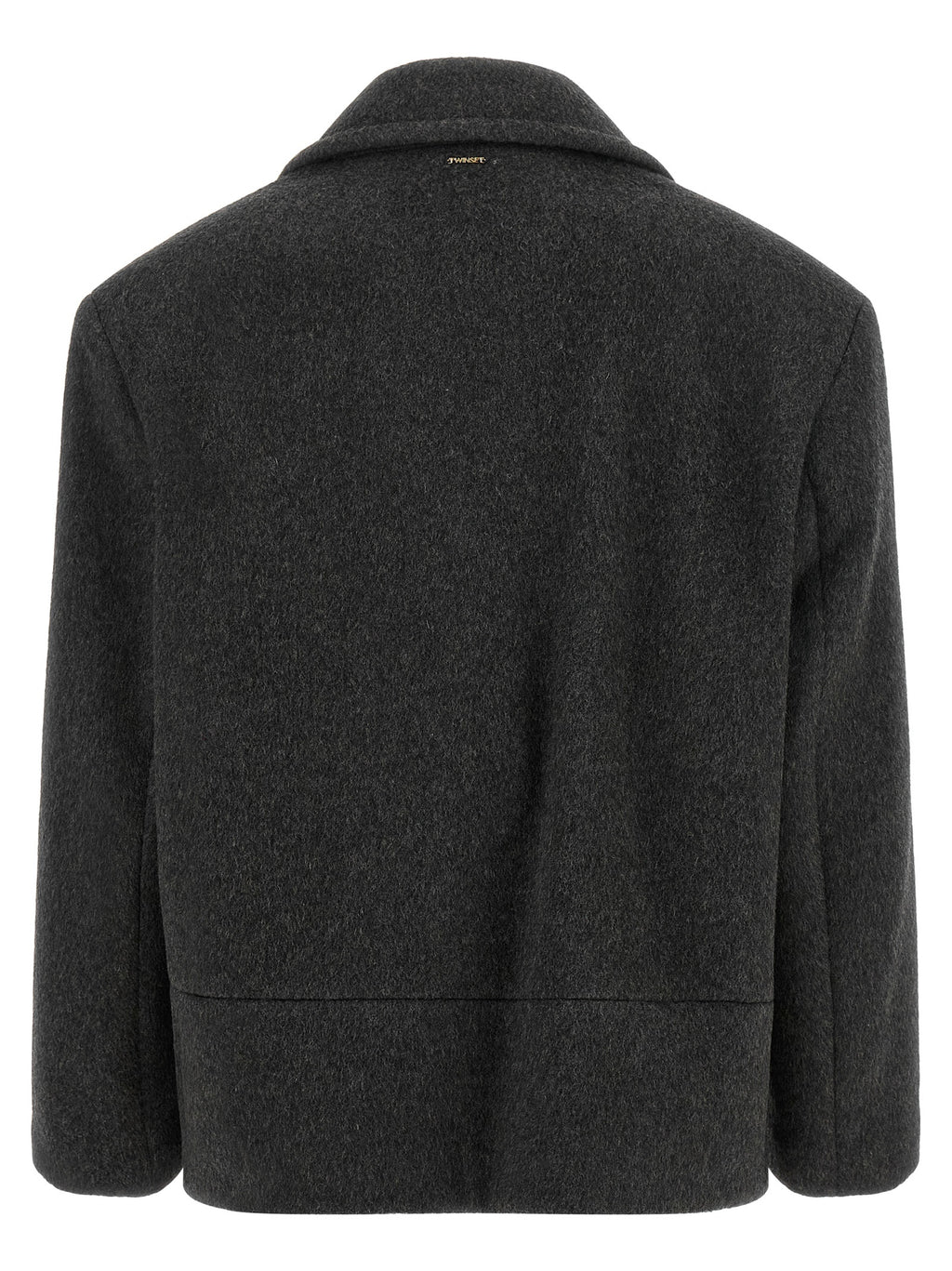 Twinset Grauer Wollmantel