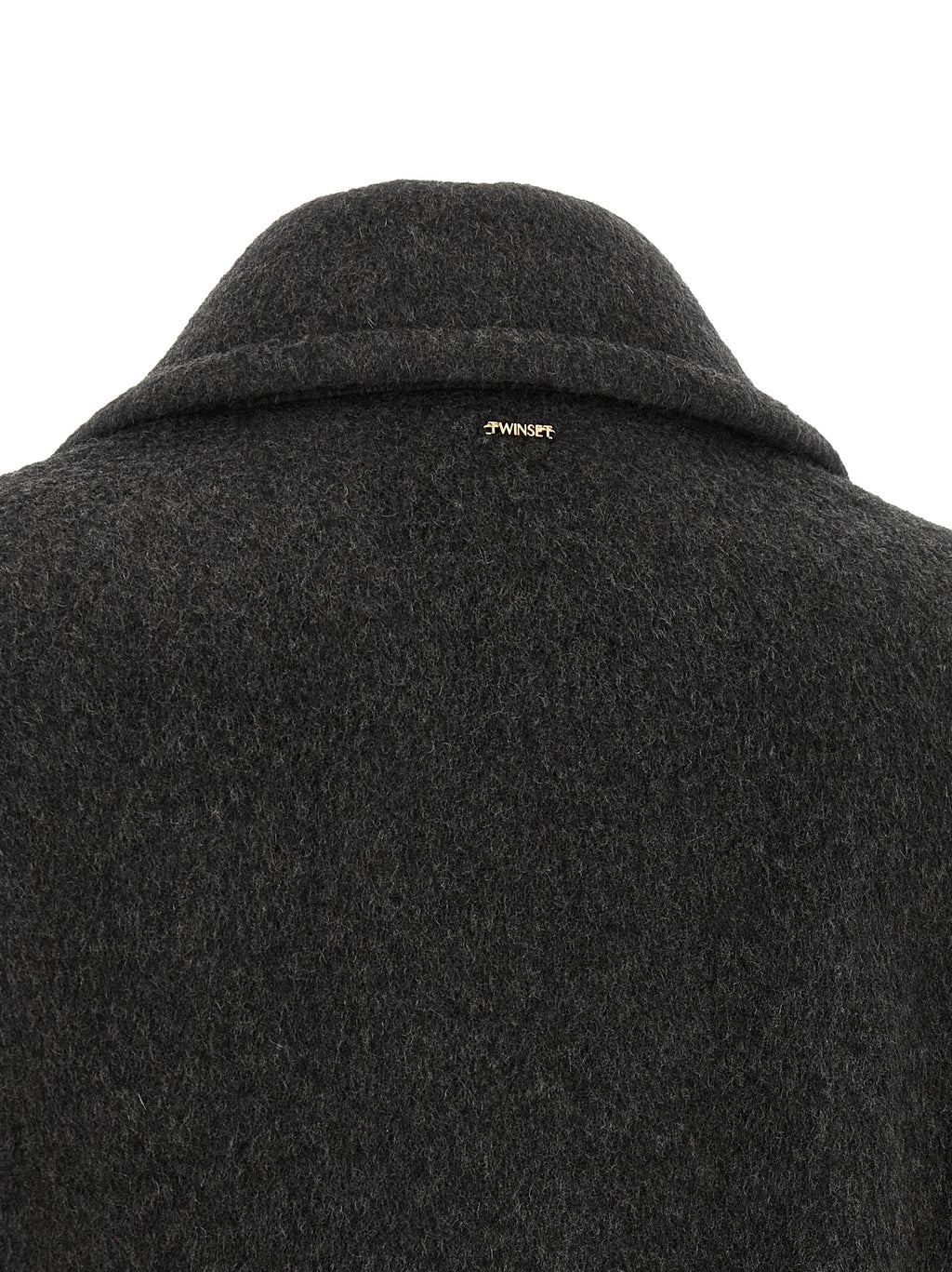 Twinset Grauer Wollmantel