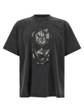 44 Label Group Schwarzes Baumwoll-T-Shirt