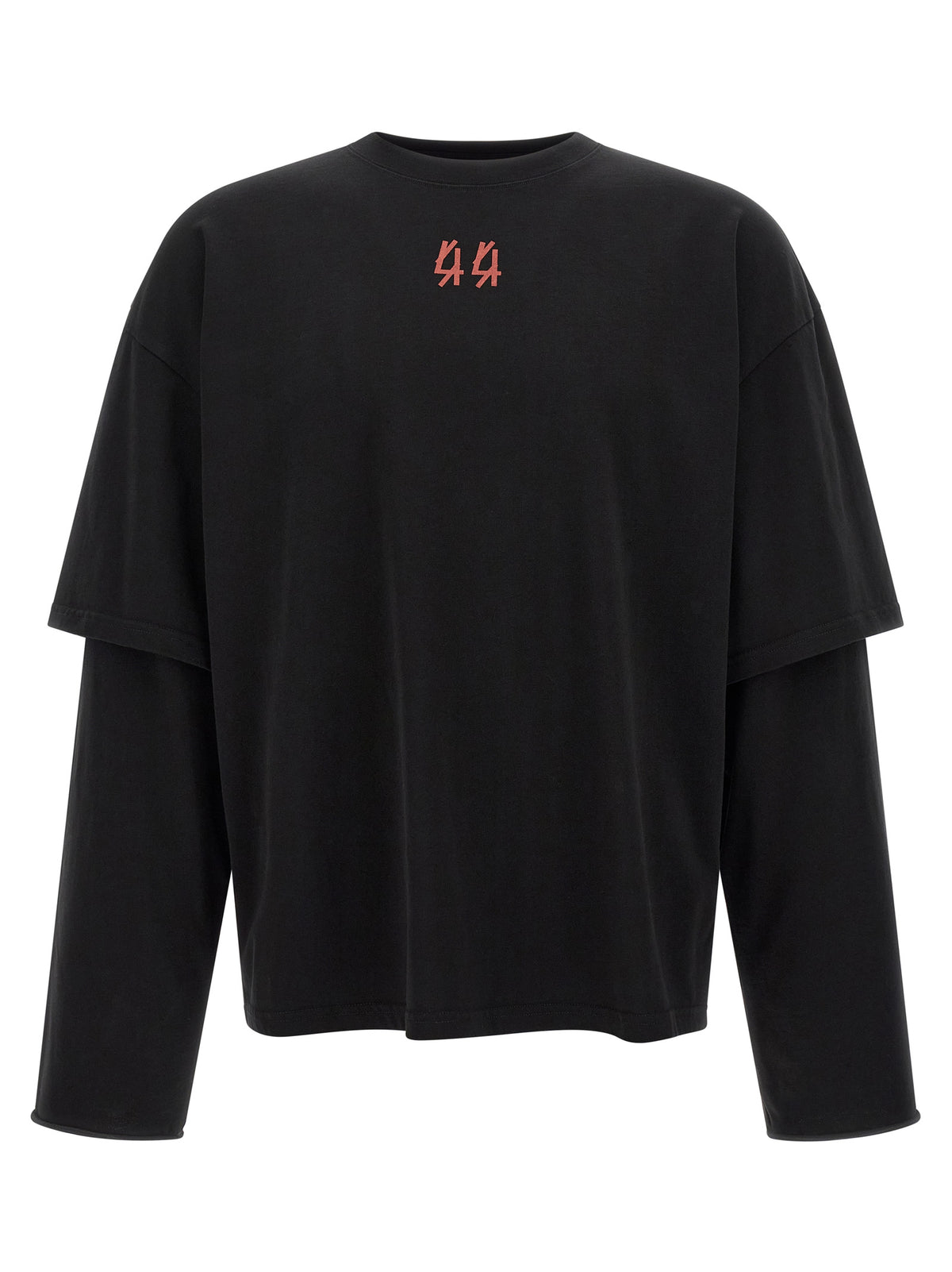 44 Label Group Schwarzes Baumwoll-T-Shirt