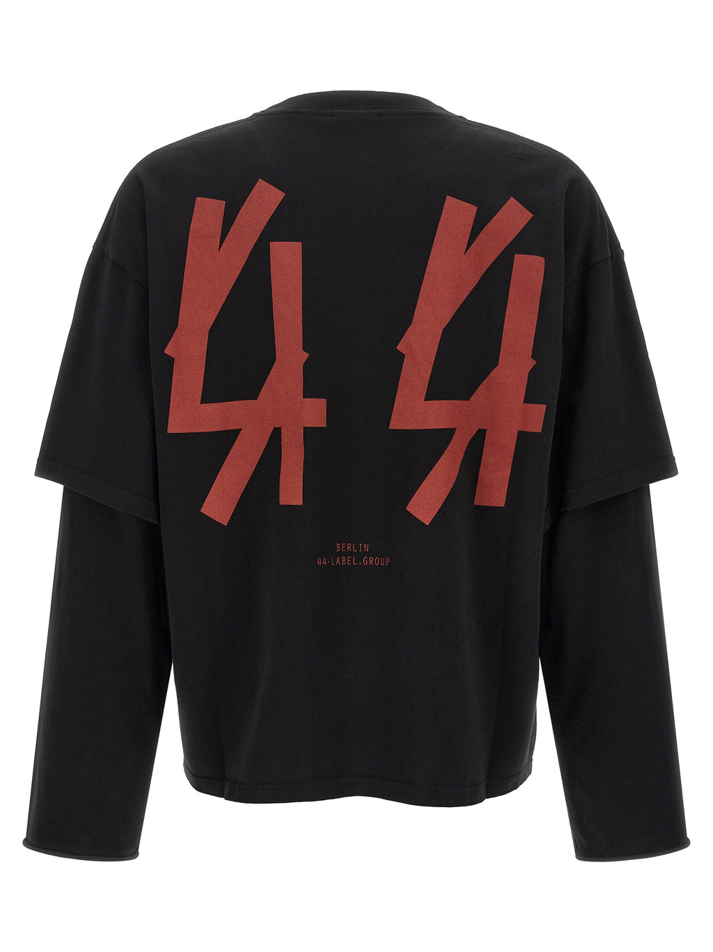 44 Label Group Schwarzes Baumwoll-T-Shirt