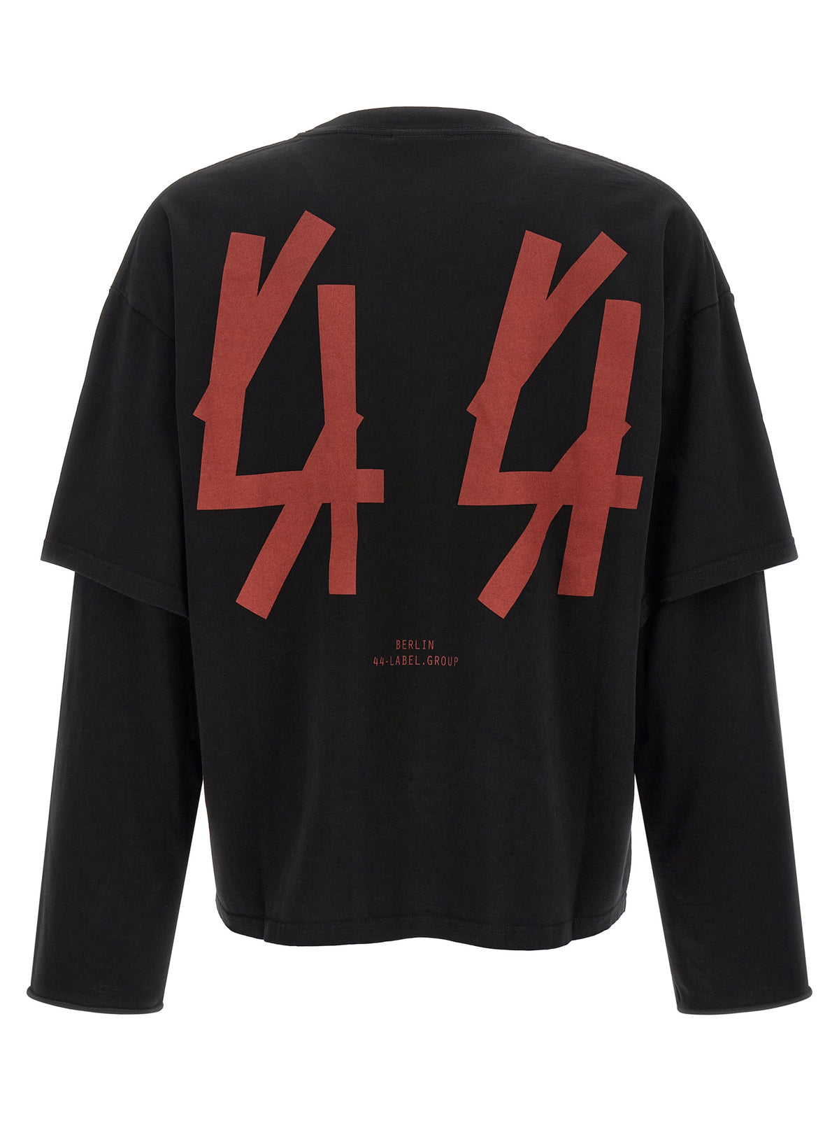 44 Label Group Schwarzes Baumwoll-T-Shirt