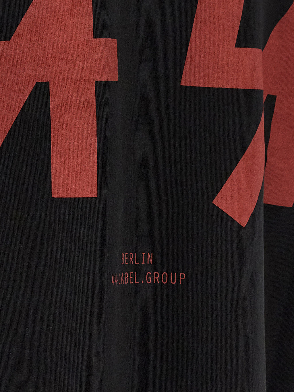 44 Label Group Schwarzes Baumwoll-T-Shirt
