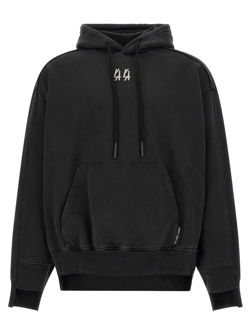 44 Label Group Schwarzer Baumwoll-Sweatshirt