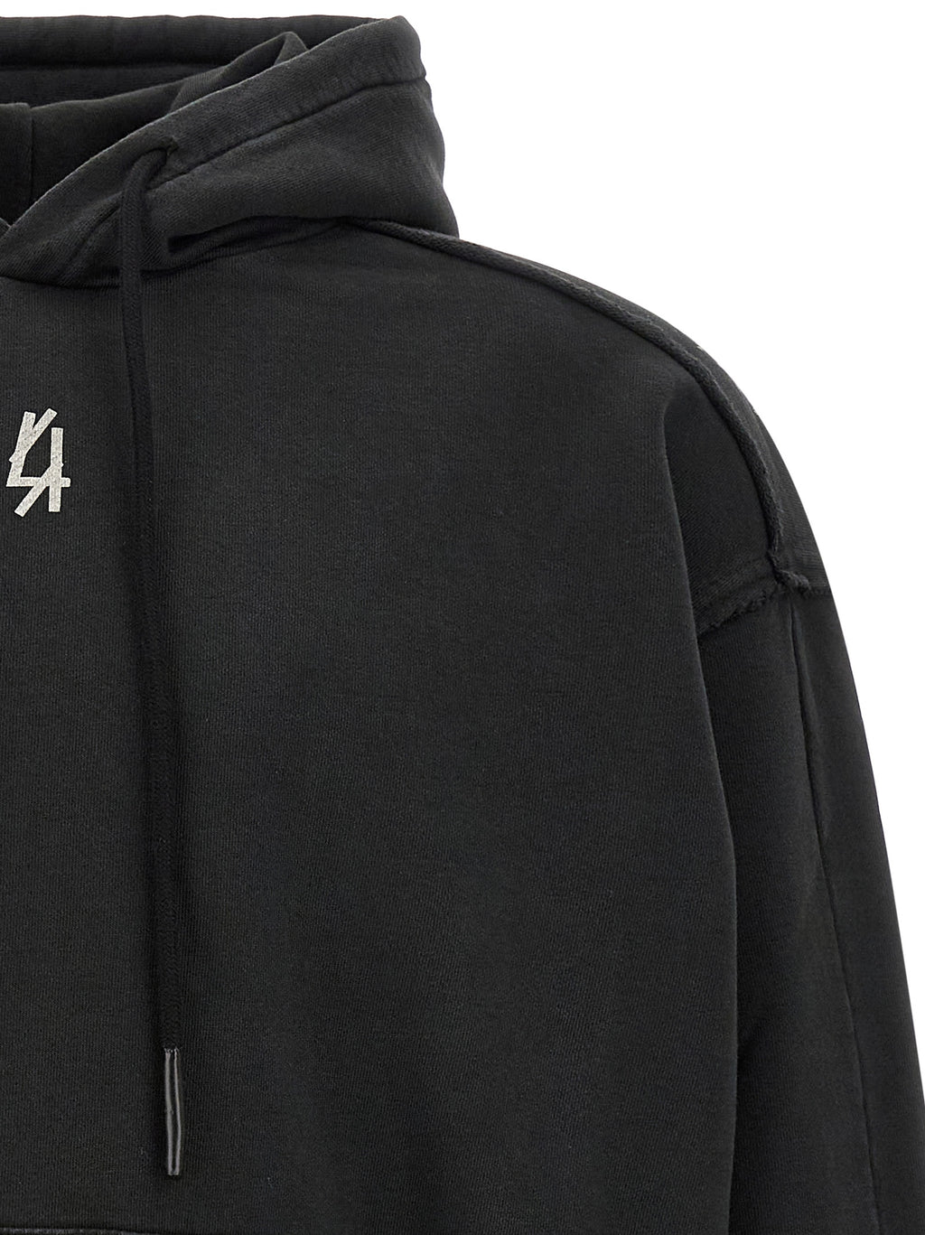 44 Label Group Schwarzer Baumwoll-Sweatshirt