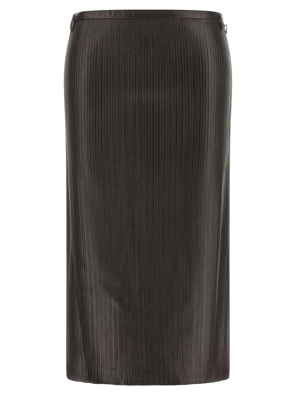 Tom Ford Brauner Midi-Rock aus Lammleder
