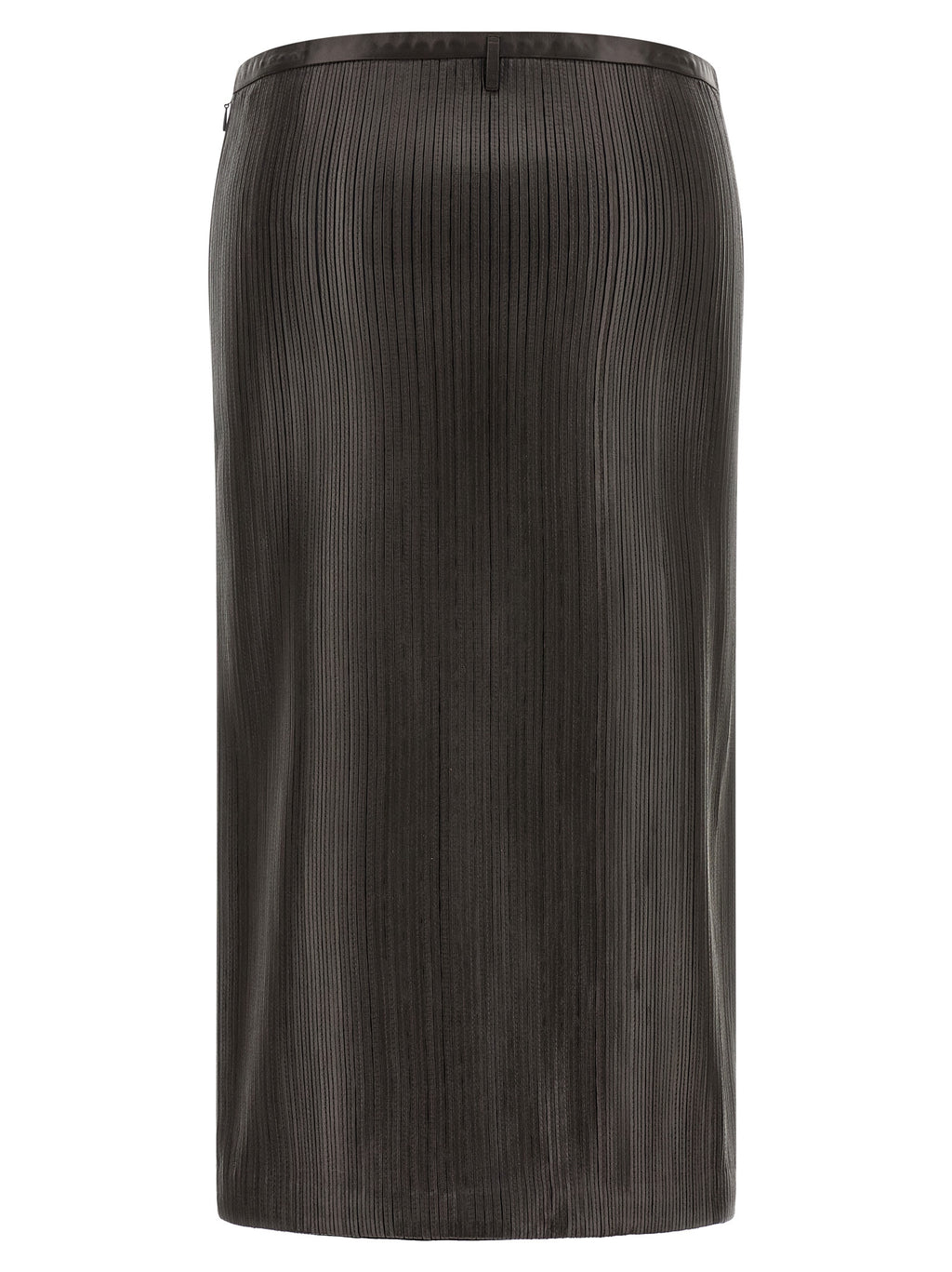Tom Ford Brauner Midi-Rock aus Lammleder