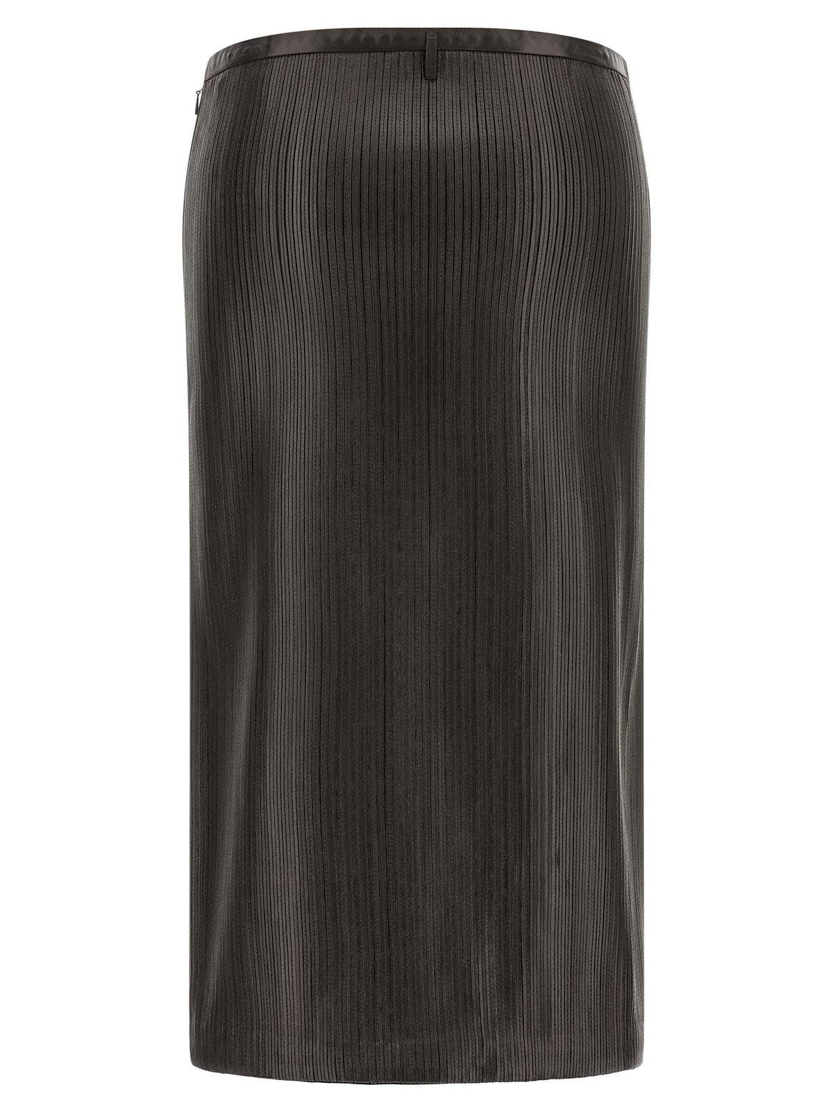 Tom Ford Brauner Midi-Rock aus Lammleder