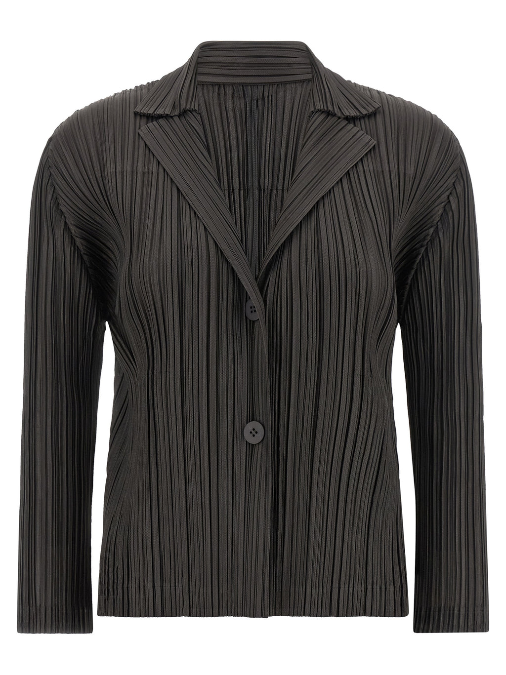 PLEATS PLEASE ISSEY MIYAKE Grauer Polyester-Blazer
