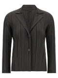 PLEATS PLEASE ISSEY MIYAKE Grauer Polyester-Blazer