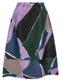 PLEATS PLEASE ISSEY MIYAKE Mehrfarbiger Polyester-Maxirock