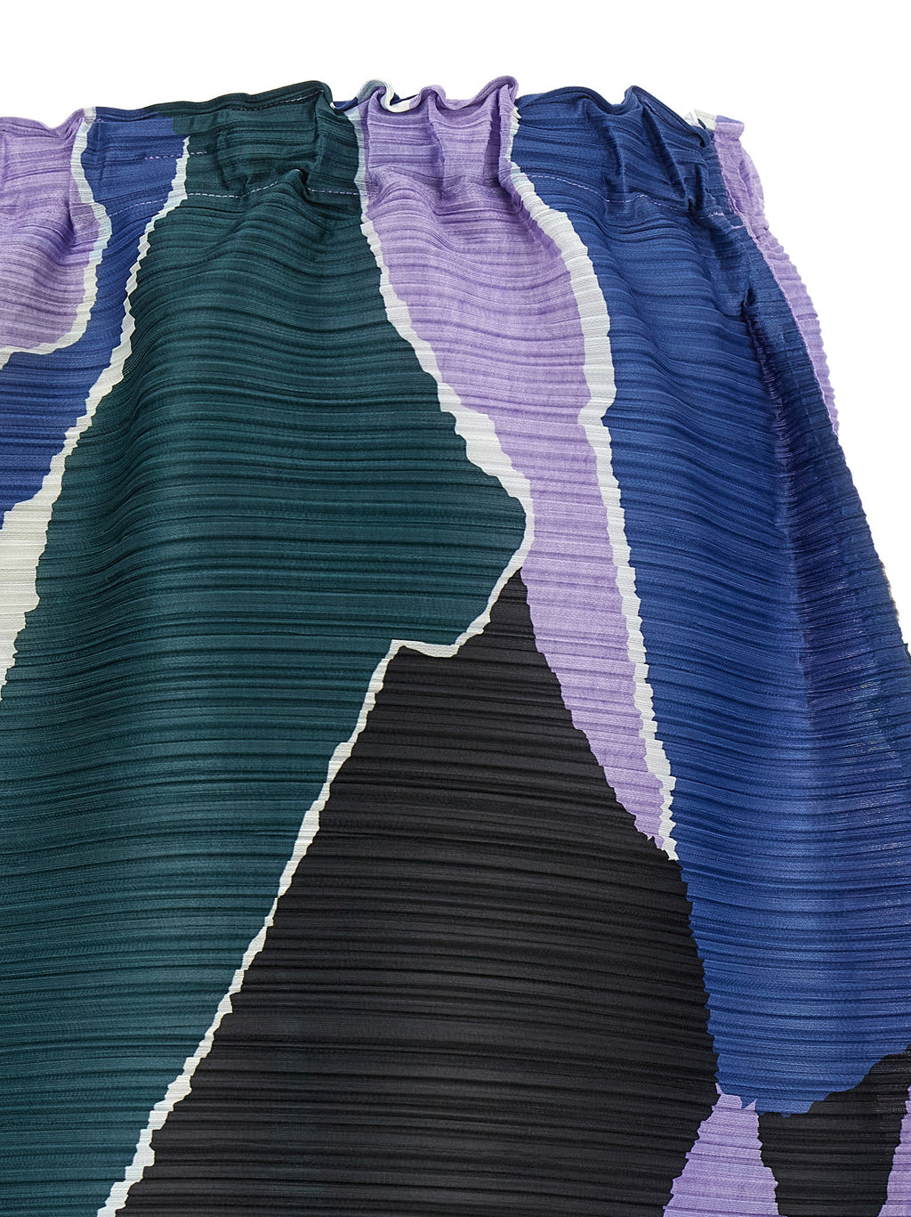 PLEATS PLEASE ISSEY MIYAKE Mehrfarbiger Polyester-Maxirock