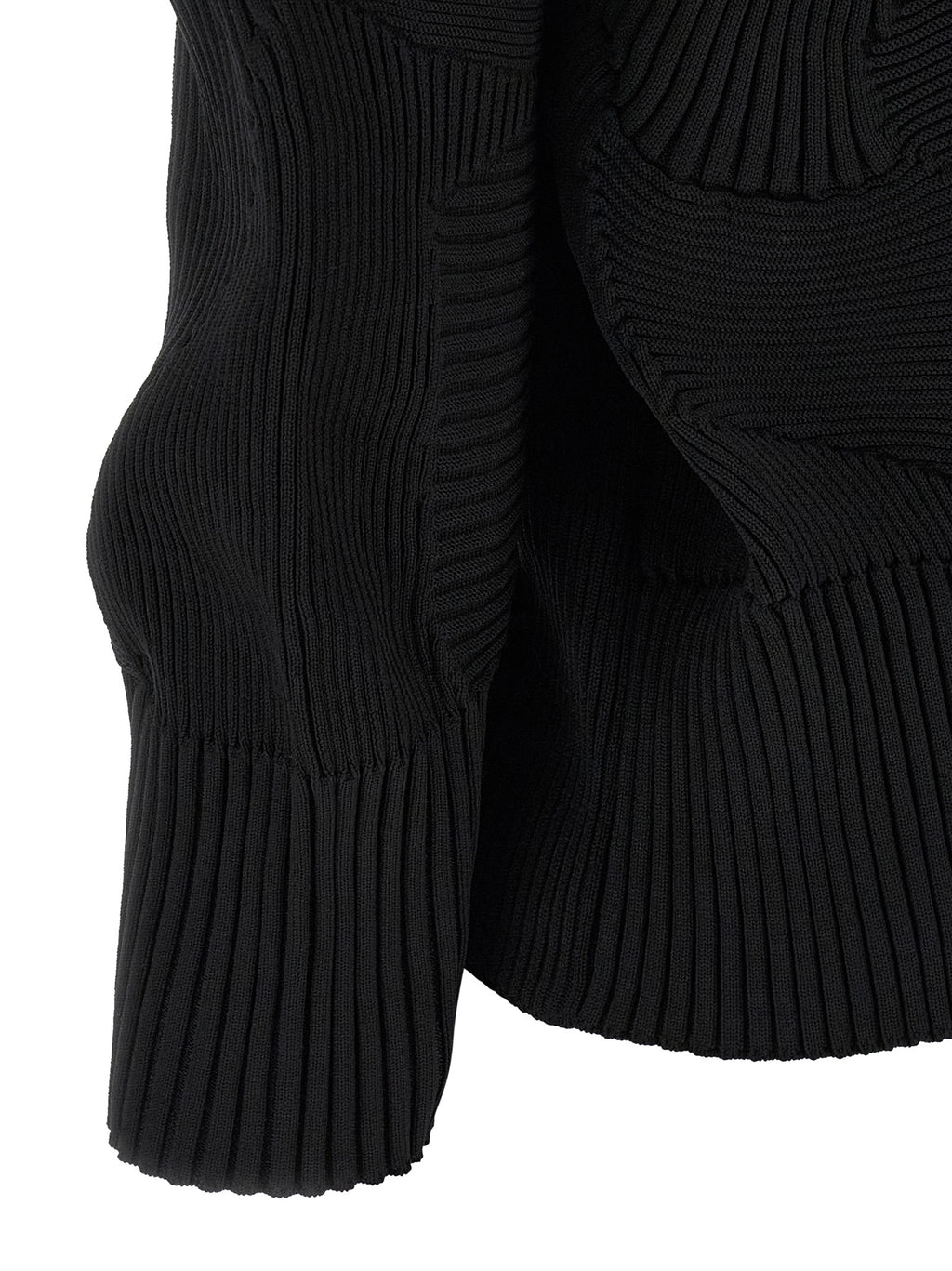 Issey Miyake Schwarze Polyester-Jacke in voller Länge