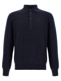 ZEGNA Blaues Kaschmir-Poloshirt