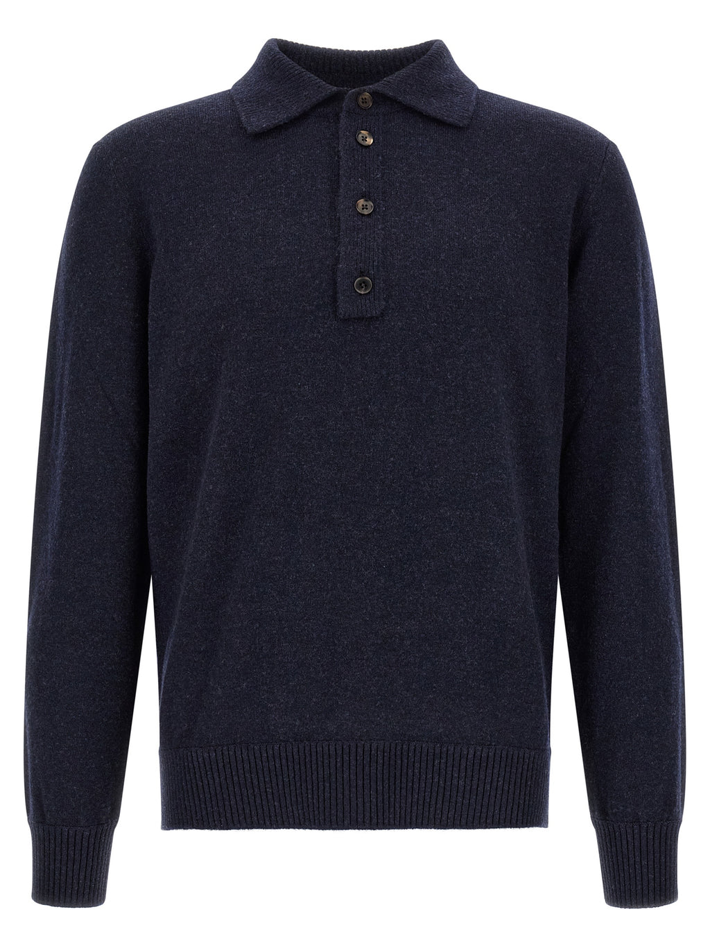 ZEGNA Blaues Woll-Poloshirt