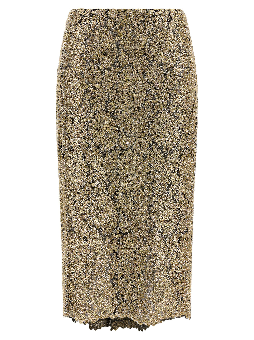 Ermanno Scervino Midi-Rock aus Gold-Polyester