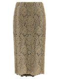Ermanno Scervino Midi-Rock aus Gold-Polyester