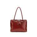 The Attico Schultertasche aus rotem Kalbsleder Bos Taurus