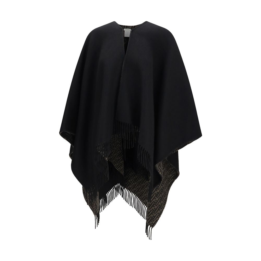 Fendi Schal aus schwarzer Wolle Ovis Aries