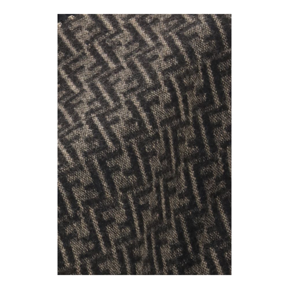 Fendi Schal aus schwarzer Wolle Ovis Aries