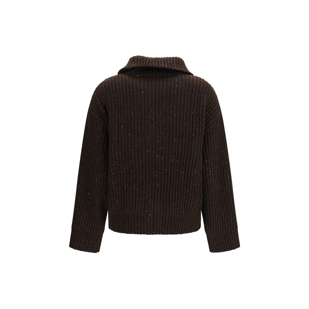 Brunello Cucinelli Brauner Kaschmir-Pullover