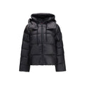 Peuterey Schwarze Polyamid-Jacke in voller Länge