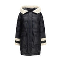 Peuterey Schwarze Polyamid-Jacke in voller Länge