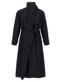 Issey Miyake Schwarzer Wollmantel