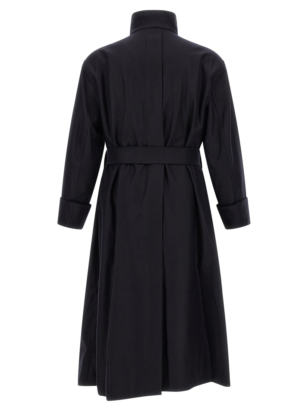 Issey Miyake Schwarzer Wollmantel