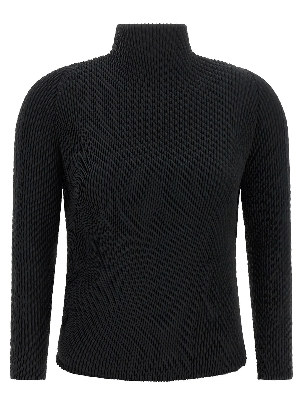 Issey Miyake Schwarzes Hemd aus Polyester