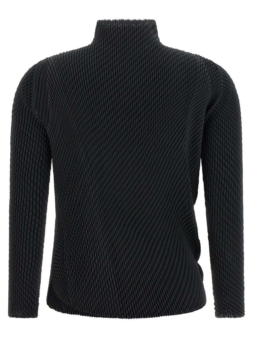 Issey Miyake Schwarzes Hemd aus Polyester