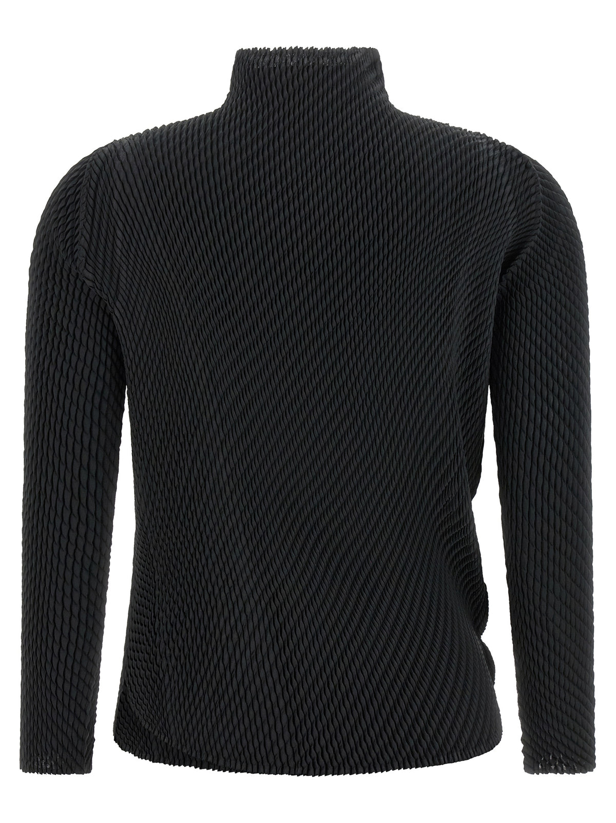 Issey Miyake Schwarzes Hemd aus Polyester
