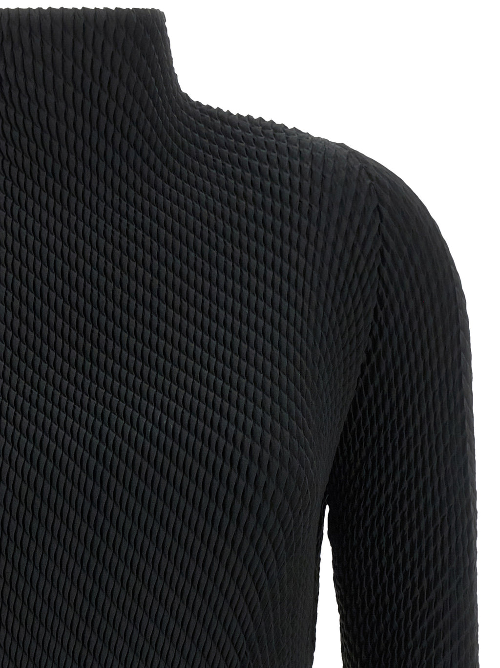 Issey Miyake Schwarzes Hemd aus Polyester