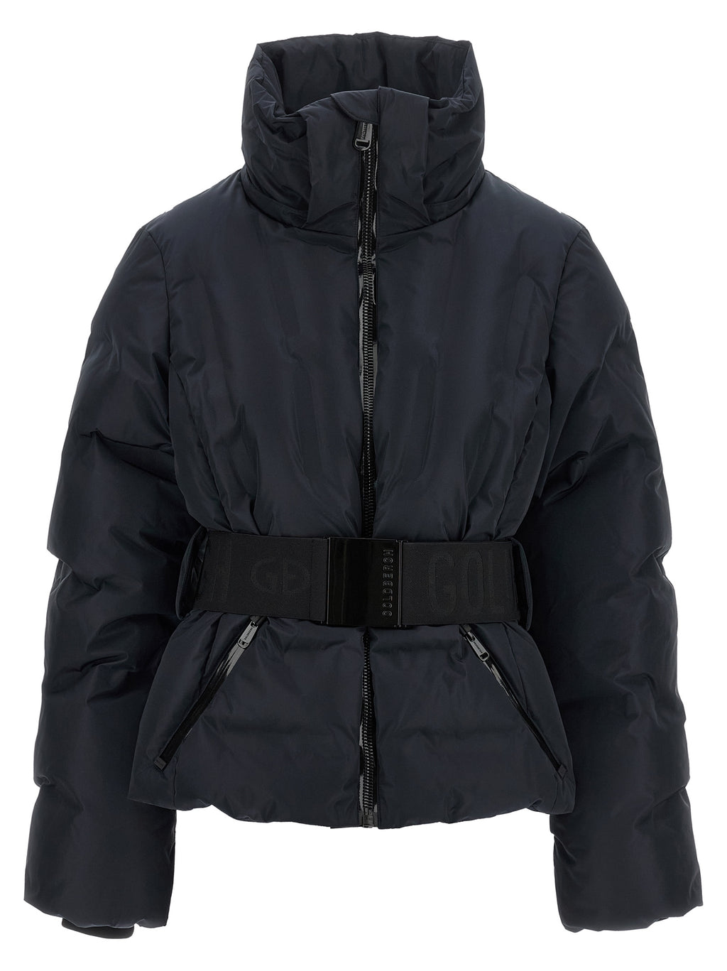GOLDBERGH Schwarze Polyester-Jacke in voller Länge