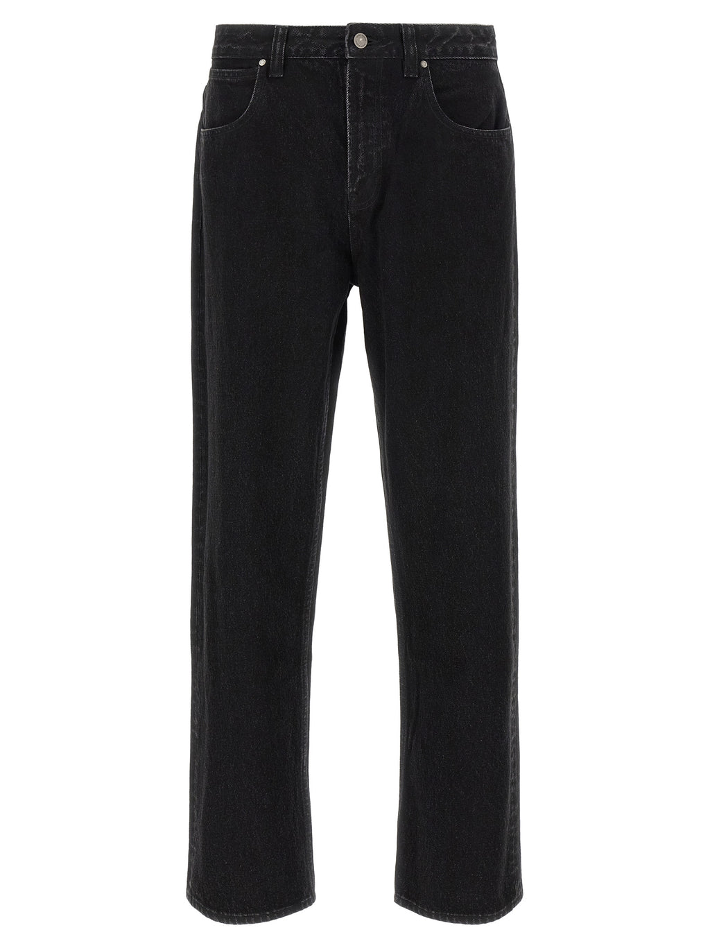 Entire Studios Schwarze Baumwoll-Jeans mit geradem Bein