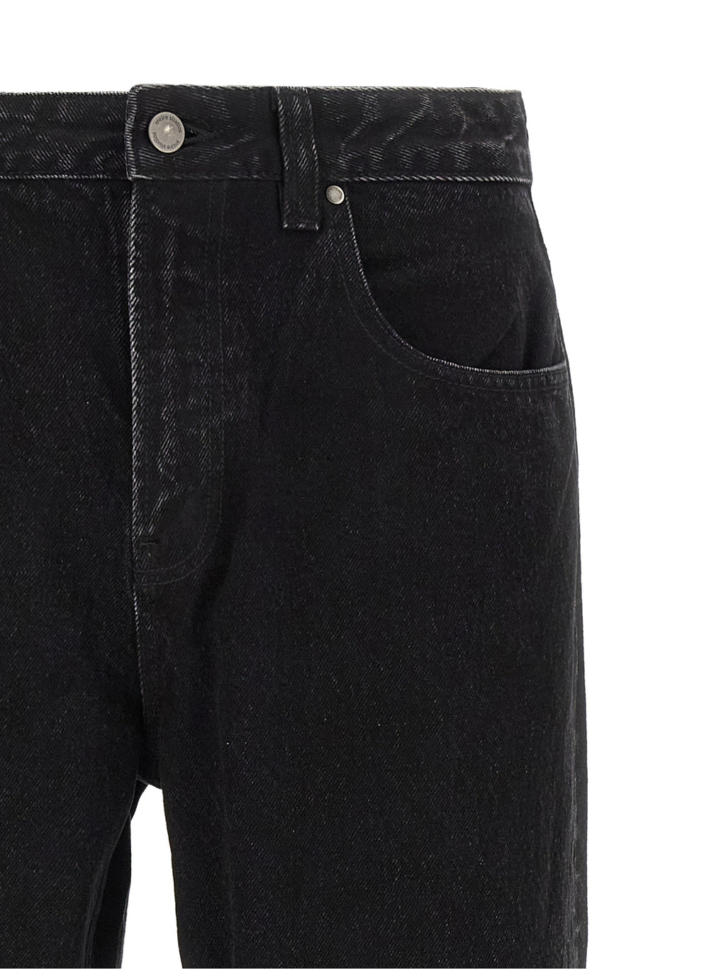 Entire Studios Schwarze Baumwoll-Jeans mit geradem Bein