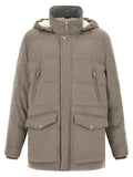 Brunello Cucinelli Beige Wollparka