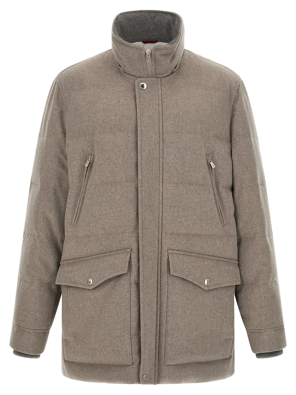 Brunello Cucinelli Beige Wollparka
