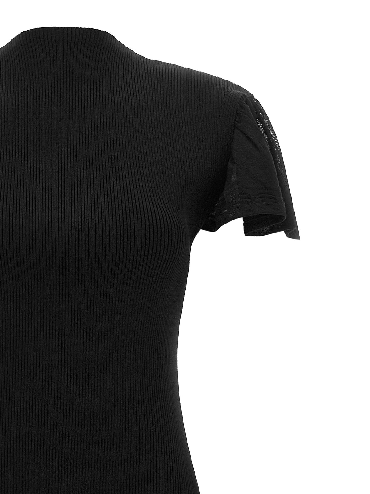 Lanvin Schwarzes Seiden-Midikleid