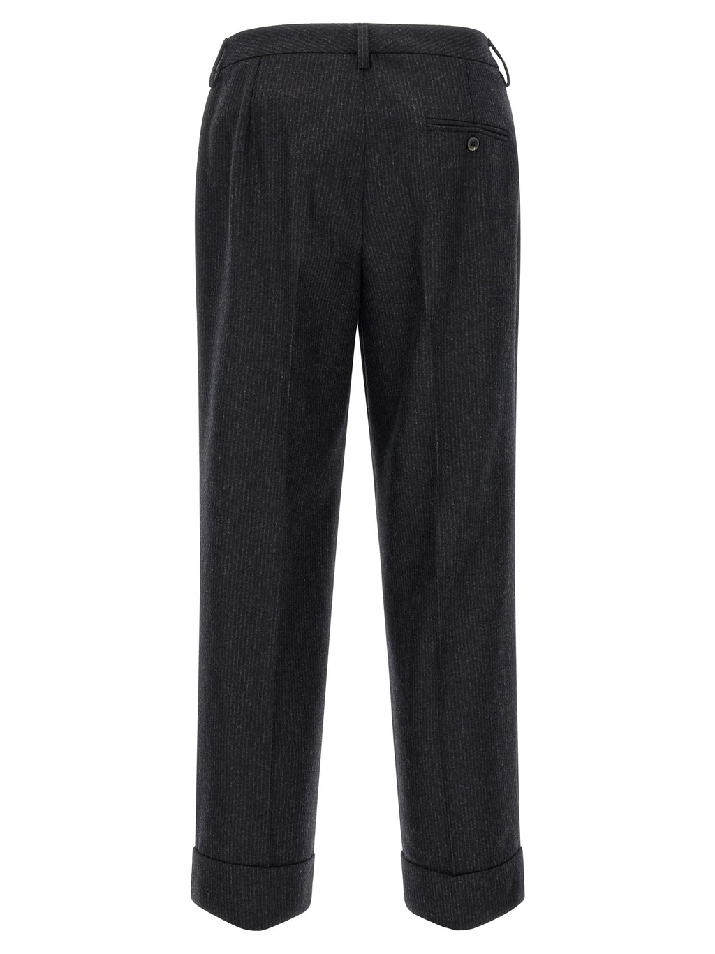 Alberto Biani Graue Woll-Freizeithose