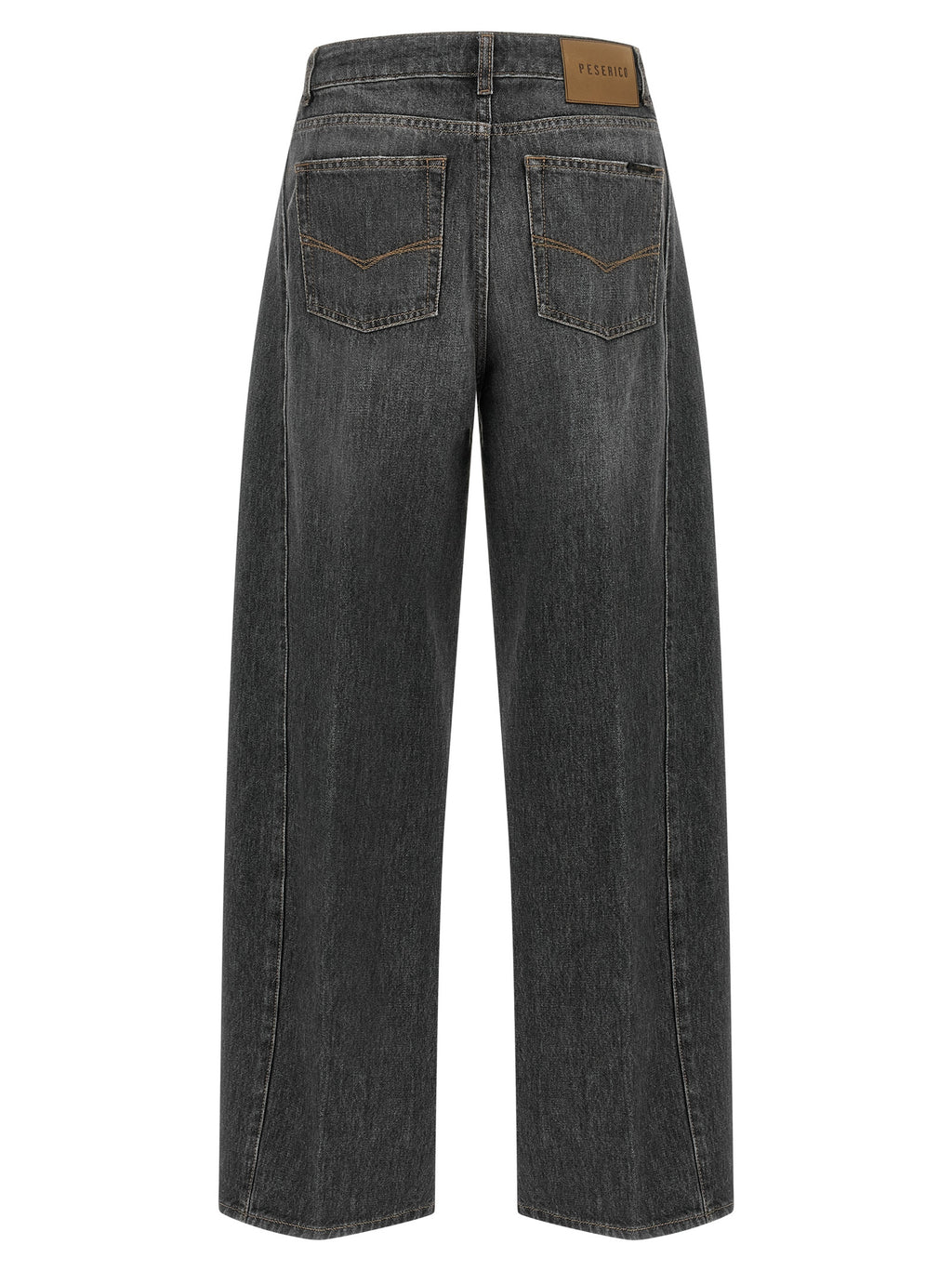 Peserico Graue High-Waist-Jeans aus Baumwolle